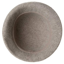 Load image into Gallery viewer, Winter Bucket Cloche Hat for Women Wool Felt 1930s Vintage Fedora Bowler Church Derby Party Ladies Camel