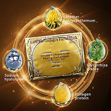 Load image into Gallery viewer, Jakuva 24k Gold Gel Collagen Facial Masks,Skin Care Premium Moisturizing Facial Sheet Patch for Anti Aging, Puffiness, Anti Wrinkle,Firm Skin & Hydrateing Your Beautiful Face (15PCS)