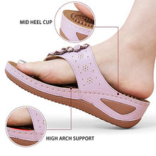 Load image into Gallery viewer, Women's Sandals Comfortable Flip Flops for Women with Arch Support Summer Casual Wedge Sandals Shoes Casual