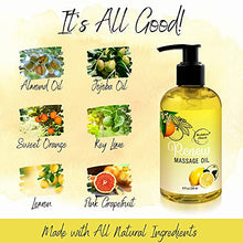 Load image into Gallery viewer, Renew Massage Oil with Orange, Lemon & Peppermint Essential Oils - Great for Massage Therapy or Home use. Ideal for Full Body – with Almond, Grapeseed & Jojoba Oils – By Brookethorne Naturals