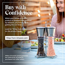 Load image into Gallery viewer, Willow & Everett Salt and Pepper Grinder Set - Stainless Steel Refillable Salt & Peppercorn Shakers