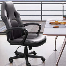 Load image into Gallery viewer, Furmax Office Desk Leather Gaming, High Back Ergonomic Adjustable Racing Task Swivel Executive Computer Chair Headrest and Lumbar Support (Black)