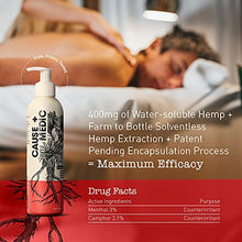 Load image into Gallery viewer, CAUSE + MEDIC - Pain Cream - Muscle Cream with Hemp Oil, Cooling Hemp Body Lotion with Relief Factor, Massage Cream for Joint Pain and Nerve Pain, 8oz