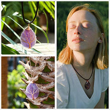 Load image into Gallery viewer, Tree of Life Teardrop Heart Amethyst Crystal Pendant Necklace Copper Wire Wrapped Gemstone Healing Chakra Necklace Choker Mothers Day Gifts 18"