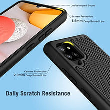 Load image into Gallery viewer, BNIUT for Samsung Galaxy A42 5G Case: Dual Layer Protective Heavy Duty Cell Phone Cover Shockproof Rugged with Non Slip Textured Back - Military Protection Bumper Tough - 6.6inch (Matte Black)