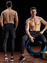 Load image into Gallery viewer, Neleus Men's 7" Lightweight Running Shorts with Liner and Pockets,2 Pack,6093,Black/Blue,X-Large
