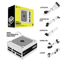 Load image into Gallery viewer, CORSAIR RM Series (2021), White, RM850, 850 Watt, 80 Plus Gold Certified, Fully Modular Power Supply