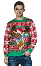 Load image into Gallery viewer, Unisex Men's Ugly Christmas Sweater LED Light Funny Novelty Knit Pullover (X-Small)