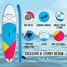 Load image into Gallery viewer, EGGORY Inflatable Stand Up Paddle Board,10'6"x 32"x 6" | SUP Surfboard with Premium SUP Accessories & Backpack, Adj Paddle, Pump, Leash, Valve Adjuster | Youth & Adult Surfing Boat