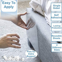 Load image into Gallery viewer, FurPals Furniture Protector from Cats, Anti Cat Scratch Deterrent Tape, Clear Double Sided Training Tape, Couch Protector from Scratching, 4 XL (17 in by 12 in) & 4 Large (18 in by 9 in) Plus Extras