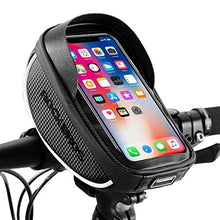 Load image into Gallery viewer, ROCKBROS Bike Phone Mount Bag Bike Front Frame Handlebar Bag Waterproof Bike Phone Holder Case Bicycle Accessories Pouch Sensitive Touch Screen Compatible with iPhone 11 XS Max XR 8 Plus Below 6.5"