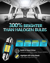 Load image into Gallery viewer, Combriller DE3175 Led Bulb DE3021 DE3022 Led Festoon Bulb 31MM Led Bulb 6500K White Super Bright, Canbus Error Free Festoon Led Bulb For Interior Dome Light, Map Light, License Plate Lights, Pack Of 4