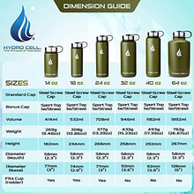 Load image into Gallery viewer, HYDRO CELL Stainless Steel Water Bottle w/ Straw & Wide Mouth Lids (64oz 40oz 32oz 24oz 18oz 14oz) - Keeps Liquids Perfectly Hot or Cold with Double Wall Vacuum Insulated Sweat Proof Sport Design (Neon/Neon 14oz)*