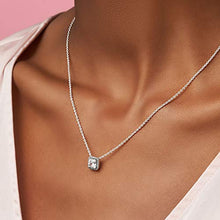 Load image into Gallery viewer, Pandora Jewelry Square Sparkle Halo Cubic Zirconia Necklace in Sterling Silver, 17.7"