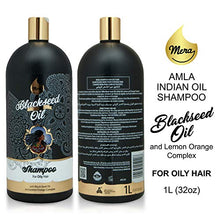 Load image into Gallery viewer, Mera Indian Amla Oil - Black Cumin Seed Oil Shampoo With Lemon-Orange Complex For Oily Hair – Nourishes Hair and Scalp, Prevents Dryness, Breakage and Thinning Hair, 32oz / 1L
