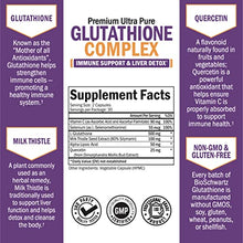 Load image into Gallery viewer, Glutathione Supplement Liver Detox with Quercetin Vitamin C Milk Thistle Alpha Lipoic Acid Liver Supplement & Immune Support Pills - Natural Immunity Defense Health Formula & Liver Cleanse 500mg 60ct