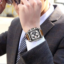 Load image into Gallery viewer, MEGIR Men's Analogue Army Military Chronograph Luminous Quartz Watch with Fashion Leather Strap for Sport & Business Work ML2061G (Brown)
