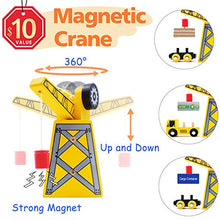 Load image into Gallery viewer, 60 Pcs Crane Train Set-Wooden Tracks & Exclusive Crane & Trains- Fits Thomas, Chuggington, Melissa- Gift Packed Toy Railway Kits- Kids Friendly Building Toy for 3+ Years Old Girls & Boys
