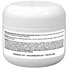 Load image into Gallery viewer, Skin Busters Power Recovery Arnica, MSM Hemp Cream | Non-Toxic | Non-Menthol | 2oz
