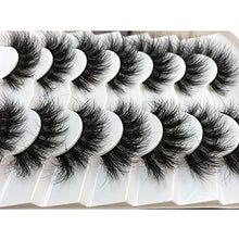Load image into Gallery viewer, Pooplunch False Eyelashes Cat-Eye Fluffy Faux Mink Lashes 8D Wispy Lashes 7 Pairs Pack Dramatic Long Thick Volume Fake Eye Lash Multipack