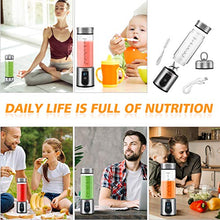 Load image into Gallery viewer, Portable Blender, G-TING Personal Smoothies Blender Cordless, Single Serve Mini Blender 450ml USB Rechargeable Small Juice Mixer Portable Juicer (Shakes, Smoothies, Home, Travel & Gym) Food Grade
