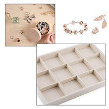 Load image into Gallery viewer, Oirlv Stackable 12 Girds Jewelry Trays Jewelry Storage Tray Showcase Display Organizer(13.8" X 1.4"X 9.4")