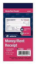 Load image into Gallery viewer, Adams Money and Rent Receipt, 2-3/4 x 5-3/8 Inches, 2-Parts, Carbonless, White/Canary, 50 Sets per Book, 3 Books (DC2501-3)