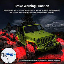 Load image into Gallery viewer, MustWin RGB LED Rock Lights 120 LEDs Multicolor Underglow Neon Lights Waterproof Aluminum Light Kit with RF/APP Control Music Mode Timing Function for Truck Jeep Off Road Car UTV ATV SUV 8 Packs
