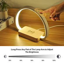 Load image into Gallery viewer, Bedside Table Lamp with USB Port, Table Light with Wireless Charger, Night Light with Touch Control 3 Color Modes&Stepless Dimming for Reading, Bedside, Bedroom, Living Room, Nightstands, Office Use