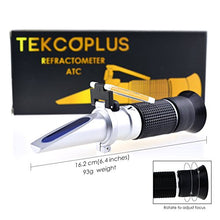 Load image into Gallery viewer, Refractometer for Grape Wine Making Dual-Scale - Automatic Temperature Compensation Alcohol 0-25% & Brix 0-40% Hydrometer Specific Gravity