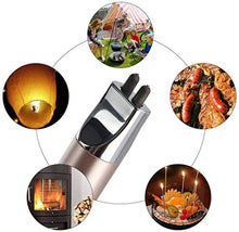 Load image into Gallery viewer, REIDEA Electronic Candle Lighter Arc Windproof Flameless USB Rechargeable Lighter with Safe Button for Home Kitchen Gold