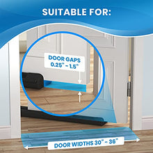 Load image into Gallery viewer, Everlasting Comfort Under Door Draft Stopper - Thicker 2" Foam Strip Blocks 50% More Noise and Wind - Seal Bottom of Doors 30" to 36" - Interior Front Door Sweep, Blocker, Soundproofing Guard