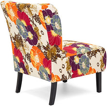 Load image into Gallery viewer, Best Choice Products Modern Contemporary Upholstered Armless Accent Chair - Floral/Multicolor