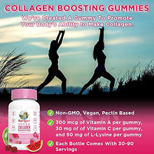 Load image into Gallery viewer, Collagen Gummies for Hair, Skin & Nail Health | 3 Month Supply Vegan Collagen Gummies | Sugar Free | Plant Based Collagen Supplement w/ Lysine Vitamin A, C, Alma Fruit Complex | Animal Peptide