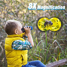 Load image into Gallery viewer, Perfect Binoculars for Kids, VNVDFLM Compact Waterproof Binoculars for Teens Boys Girls Birthday, Outdoor Telescope Toys for Boys Age 3-12 to Bird Watching & Explore Nature(Blue)