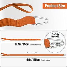 Load image into Gallery viewer, 6 Pieces Kayak Paddle Leash Stretchable Paddle Rope Nylon Adjustable Kayak Coiled Rod Leash Lanyard Kayak Traction Rope for Kayak Canoe SUP Paddles Surfboard Fishing Poles Rods Accessories (Orange)