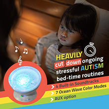 Load image into Gallery viewer, Autism & Prosperity Kids Calming Ocean Wave Projector for Autistic Children - Music - AUX – for ASD Boys Girls Sleep Bedroom Room Decor - Visual Auditory Sensory Toys Stimulation LED Night Light Lamp