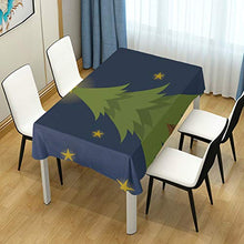 Load image into Gallery viewer, senya Christmas Tree Star Square Tablecloth for Kitchen Dining Room Party Table Cover Home Decor 60"(W) x 60"(L)