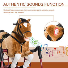Load image into Gallery viewer, Qaba Durable Kids Plush Spring Style Horse Bouncing Rocker Toy with Realistic Sounds