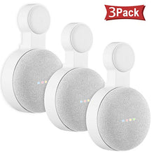 Load image into Gallery viewer, Google Home Mini Wall Mount Holder, Caremoo Space-Saving Design AC Outlet Mount, Perfect Cord Management for Google Home Mini Voice Assistant (White, 3 Pack)