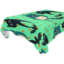 Load image into Gallery viewer, ALAZA Halloween Owls and Cats Tablecolth Table Cover for Party Dining Room Kitchen Decor,54 X 72,Stain and Wrinkle Resistant Washable Rectangle Table Cloth