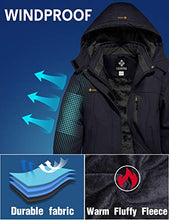 Load image into Gallery viewer, GEMYSE Girl's Waterproof Ski Snow Jacket Hooded Fleece Lined Windproof Winter Jacket (Black,14/16)