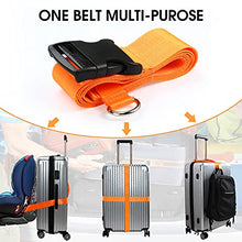 Load image into Gallery viewer, 2 Pieces Car Seat Travel Belt, Adjustable Car Seat Travel Strap to Convert Kid Car Seat, Carry-on Luggage into Airport Car Seat Stroller & Carrier Belt Safe Travel Solution (Orange)