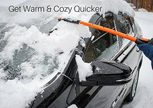 Load image into Gallery viewer, BIRDROCK HOME Snow Moover Extendable 50" Car Brush and Ice Scraper with Foam Grip - Auto Snow Removal - Car Truck SUV Windshield - Heavy Duty