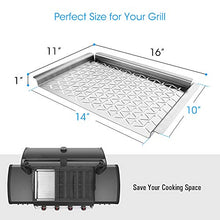 Load image into Gallery viewer, Unicook Grill Topper, Vegetable Grill Basket, Warp-Free Stainless Steel Grill Pan for Grilling Veggie Seafood Meat and Kabob, Heavy Duty BBQ Tray Accessories, Rectangular 16x11 inch