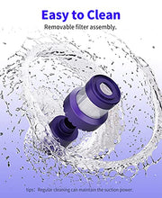 Load image into Gallery viewer, Vacuum Cleaner, LERIZOM 24Kpa Powerful Cordless Vacuum Cleaner with 40 min Max Long Runtime Detachable, Rechargeable Stick Vacuum Cleaner for Pet Hair, Home, Hard Floor, Carpet, 250W, Purple