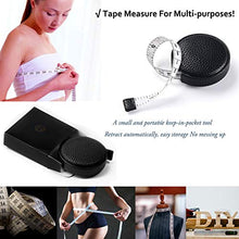 Load image into Gallery viewer, 3m/120" Tape Measure Body Measuring Tape for Body Cloth Tape Measure for Sewing Fabric Tailors Medical Measurements Tape Dual Sided Leather Tape Measure Retractable (Black, 1 Pack)