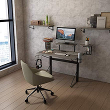 Load image into Gallery viewer, DAR CORE Computer Gaming Desk, Standard, Gray/Black