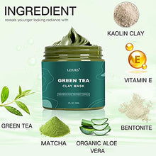 Load image into Gallery viewer, LEIUKS Green Tea Mask, Matcha Green Tea Face Mask, Deep Washing Blackhead Remover Mask, Green Tea Cleansing mask for Wrinkles, Blackheads, Pore, Acne for Women, Men - 5.3 OZ