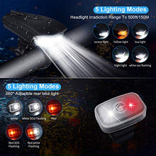 Load image into Gallery viewer, STATOR Bike Light,USB Rechargeable Bike Light Set, Super Bright LED Bike Lights Front and Back, Smart Sensor 400 Lumen 5 Modes IPX5 Waterproof,Fits All Bicycles, Mountain, Road